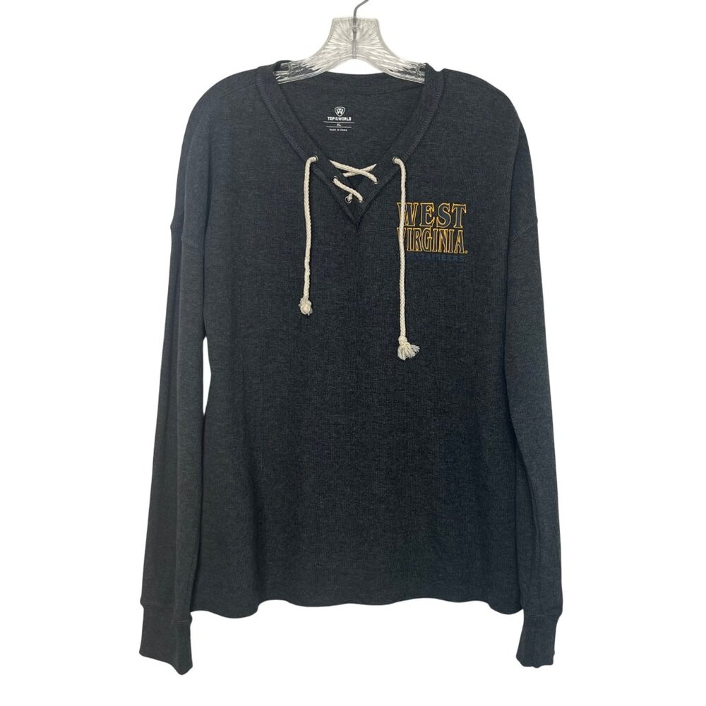 West Virginia Mountaineers Pullover Shirt Womens XL Gray Fanwear